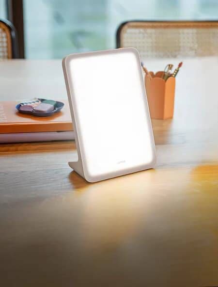 Lumie mini lamp, €70. 