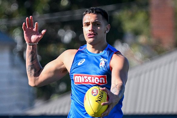 Jamarra Ugle-Hagan trained sparingly with the Western Bulldogs this year.