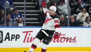 Jack Hughes registers hat trick, New Jersey Devils down Toronto Maple Leafs