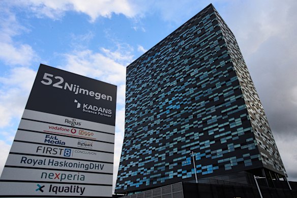 The head office of Chinese-owned chipmaker Nexperia in Nijmegen, Netherlands.