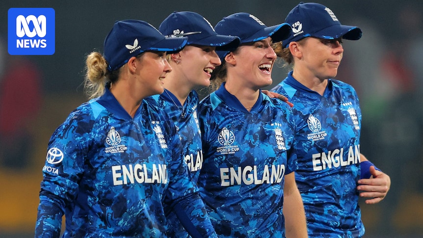 England records four-run Women's World Cup win over India to join Australia in semifinals