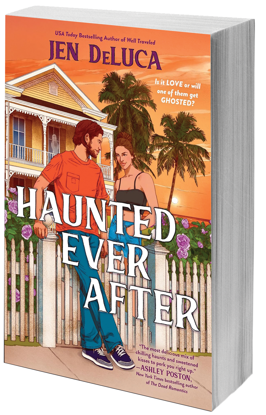 book cover couple at fence