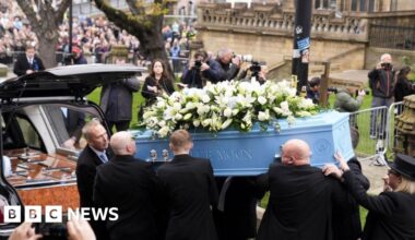 Thousands line streets for Ricky Hatton's funeral in Manchester