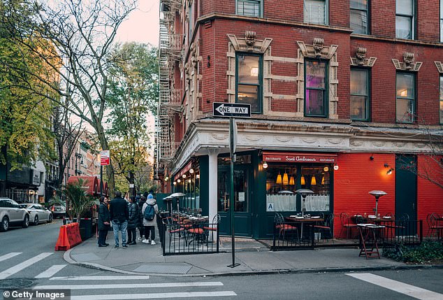 The heart of New York's West Village, where Georgina Chapman owns an apartment at 99 Jane Street that is being foreclosed on
