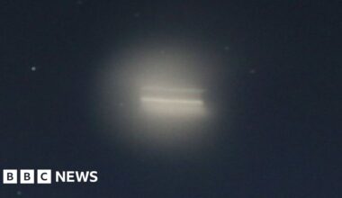 What was the mysterious bright light spotted in Irish skies?