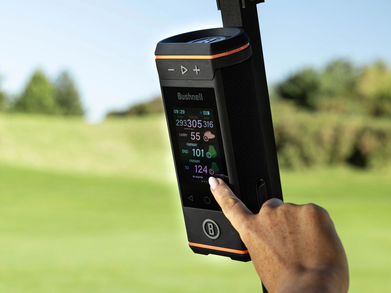 Bushnell’s new GPS speaker adds touchscreen smarts and real-time golf course insights