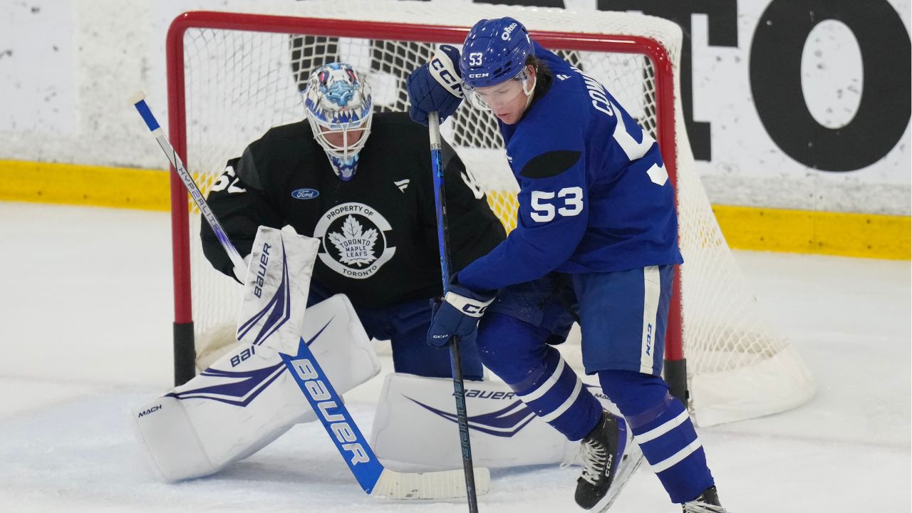 Maple Leafs' Easton Cowan set for NHL debut as Steven Lorentz misses practice