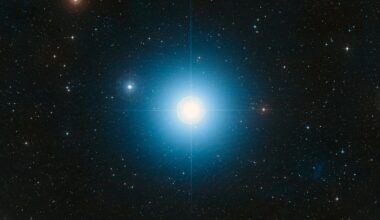 An illustration of a blue glowing star representing formalhaut.