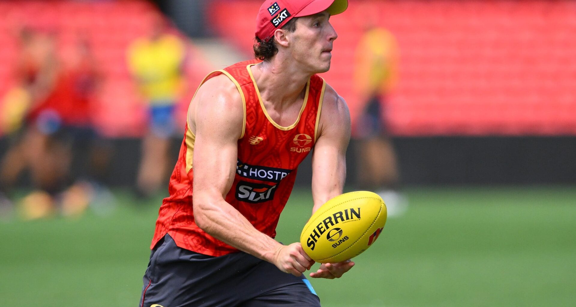 GOLD COAST, AUSTRALIA - MARCH 11: Ben Jepson during a Gold Coast Suns AFL training session at People First Stadium on March 11, 2025 in Gold Coast, Australia. (Photo by Matt Roberts/Getty Images)