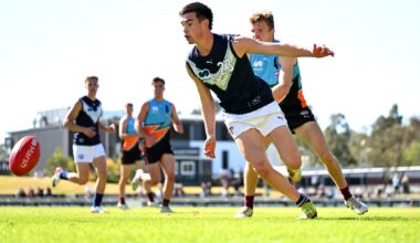 IPSWICH, AUSTRALIA - JULY 13: Xavier Taylor of Victoria Metro competes during the Marsh AFL National Championships U18 Boys match between Allies and Victoria Metro at Brighton Homes Arena, on July 13, 2025, in Ipswich, Australia. (Photo by Albert Perez/AFL Photos via Getty Images)