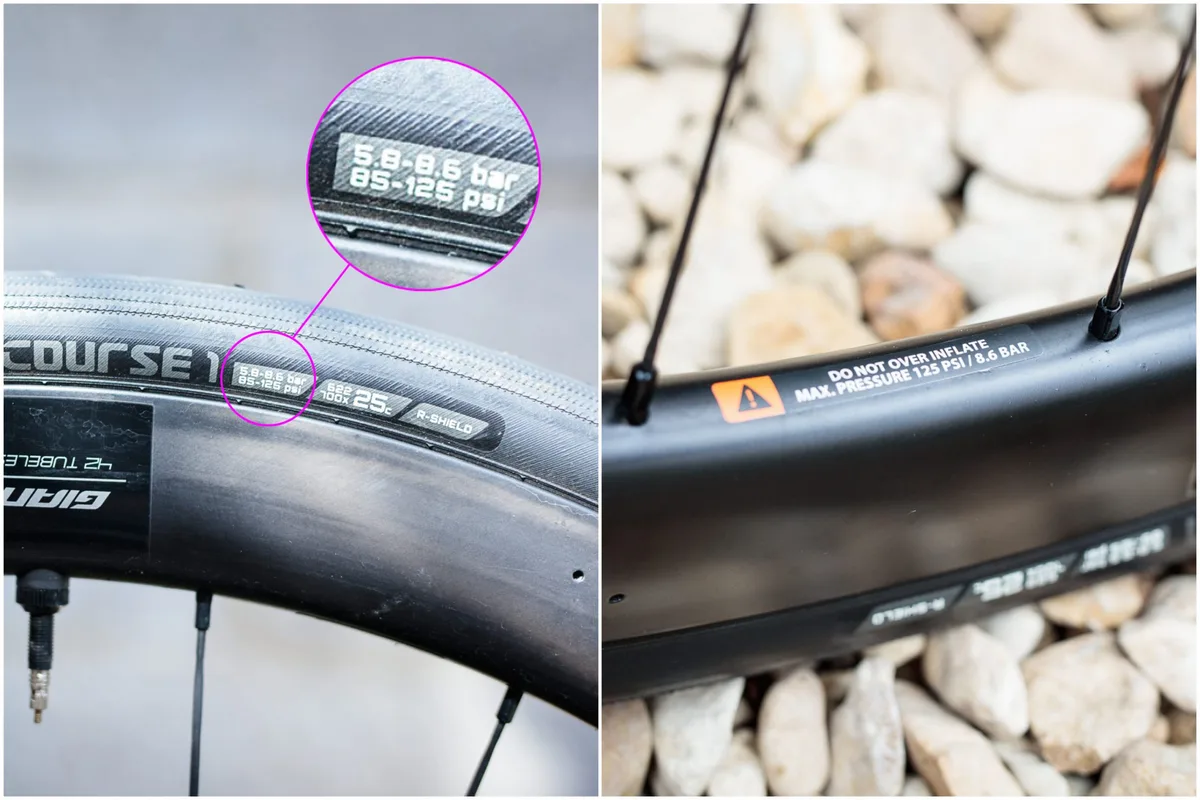 Giant Gavia Course 1 tyre and SLR 1 42 hookless rim