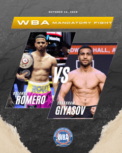 WBA Orders Romero vs. Giyasov – World Boxing Association