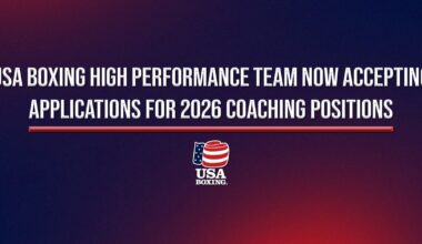 USA Boxing High Performance Now Accepting Applications for 2026 Coaching Positions