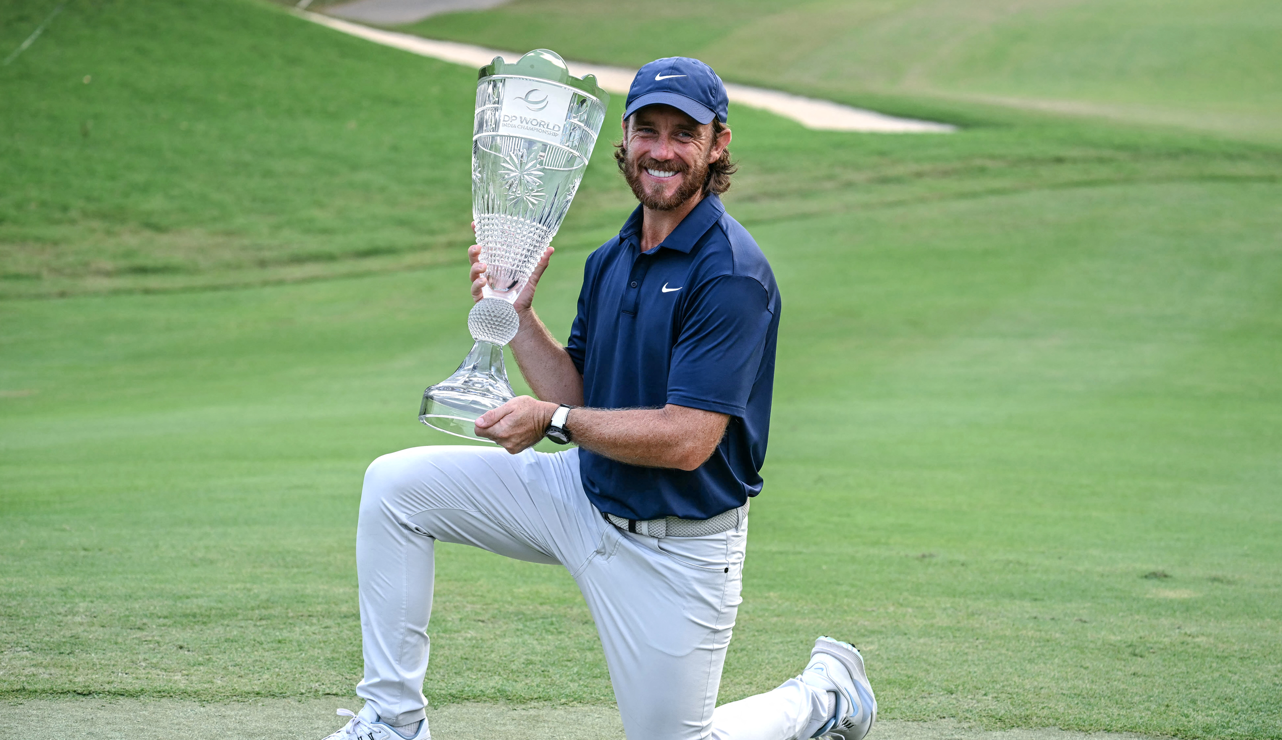 Tommy Fleetwood holds the DP World India Championship