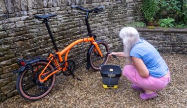 K&auml;rcher Mobile Cleaner OC 3 Foldable being used to wash a Brompton bike.
