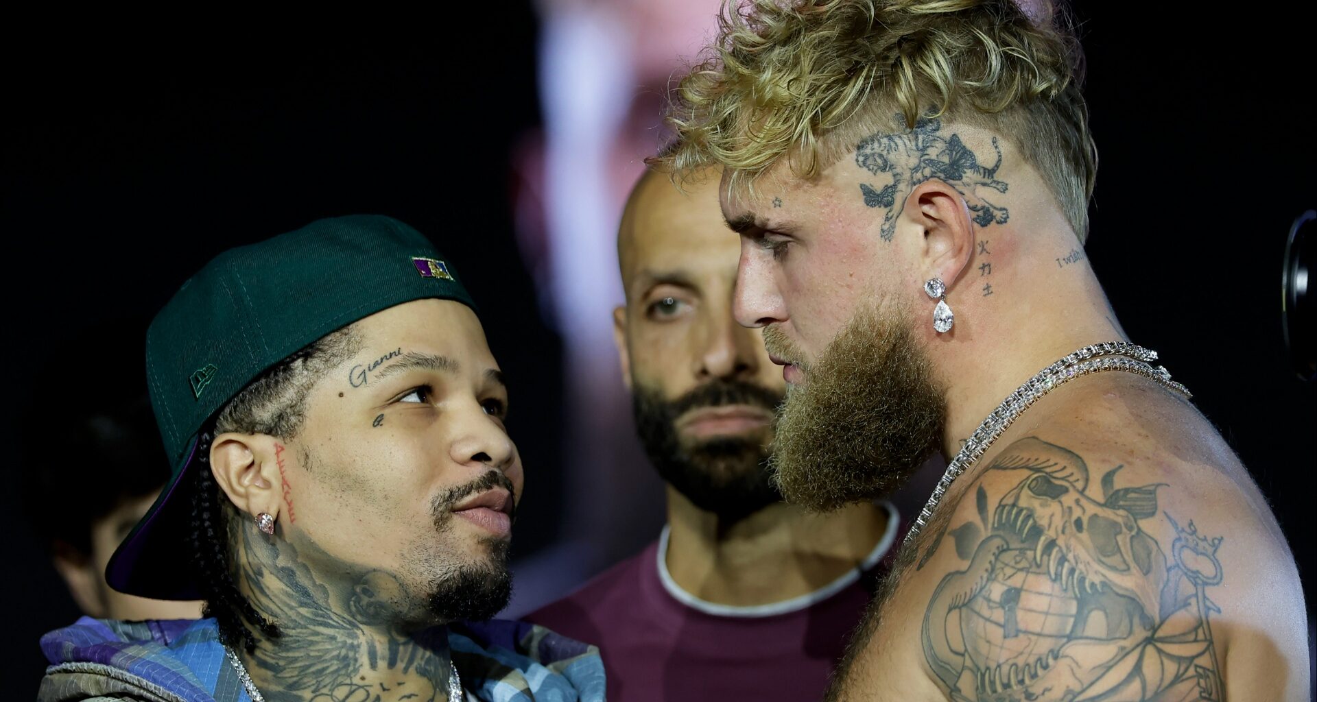 Gervonta Davis and Jake Paul face off after a pre-fight press conference