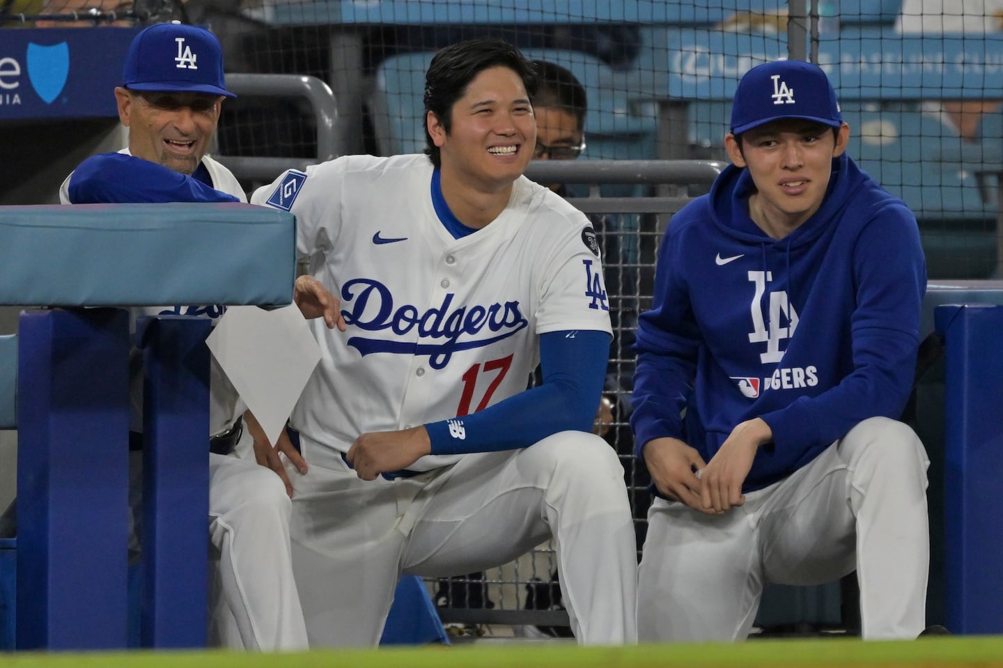 Shohei Ohtani (center) and Roki Sasak (right) both entertained the Blue Jays before signing with the Dodgers.