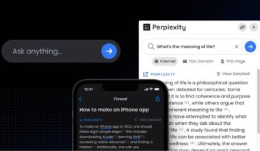 Perplexity on an iPhone