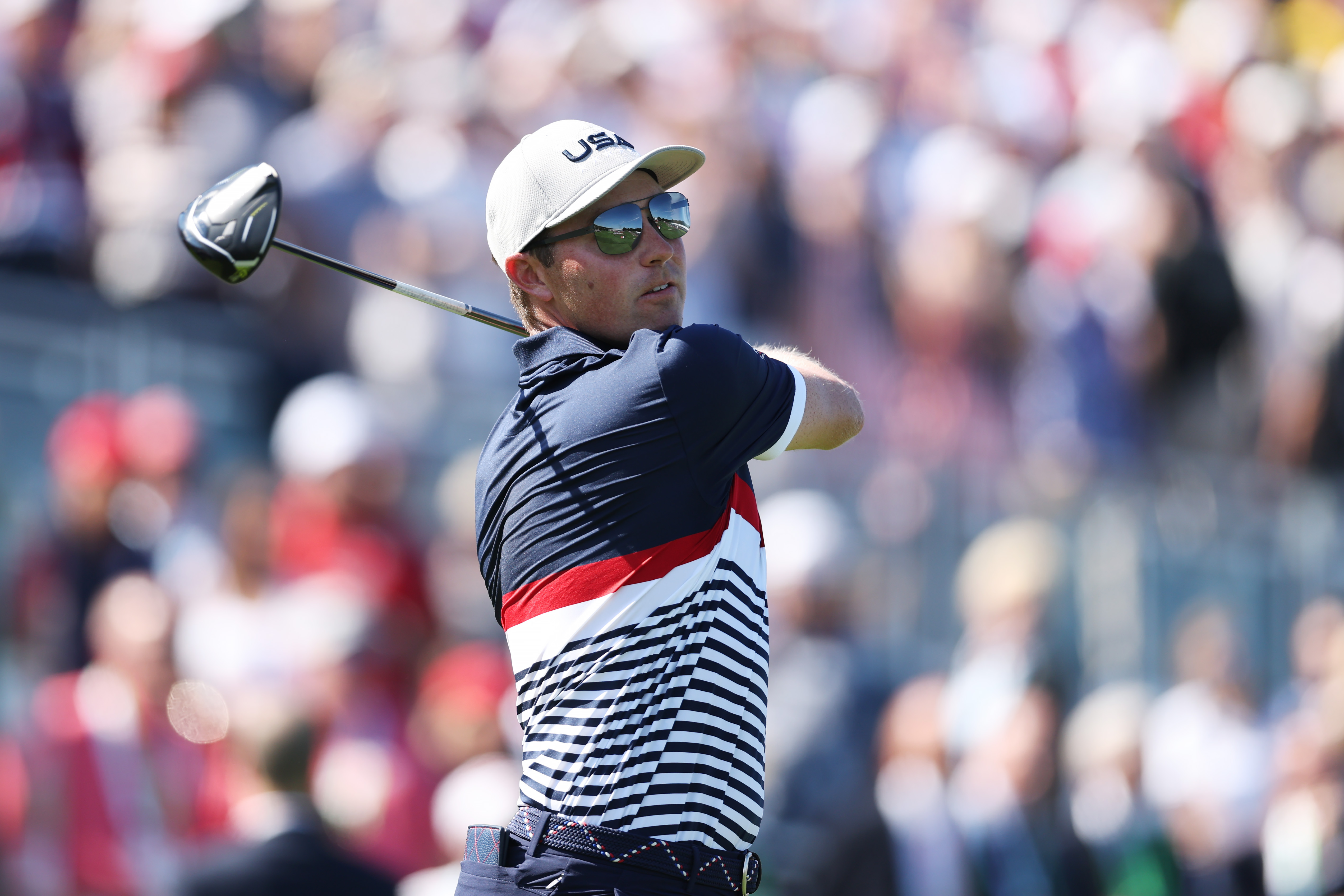 Ben Griffin hits a driver