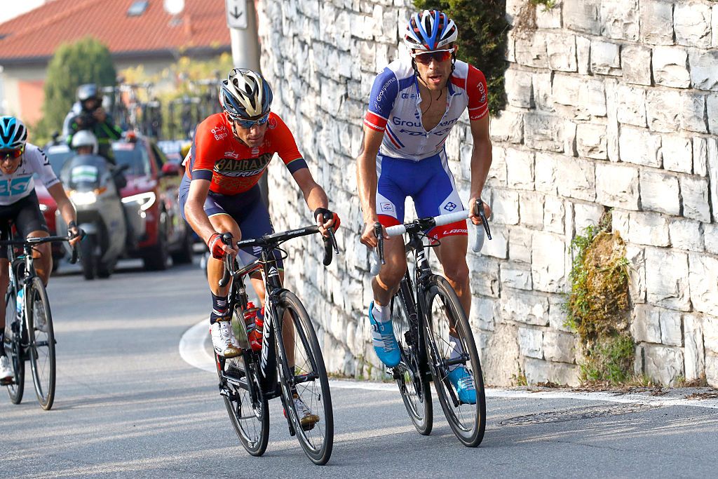 Il Lombardia 2018: winner Thibaut Pinot prepares to drop defending champion Vincenzo Nibali