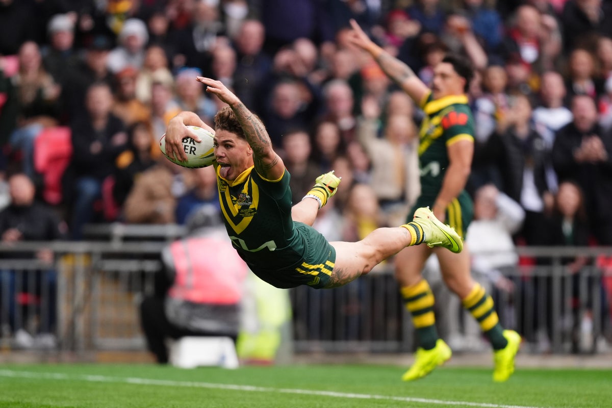 Rugby League Ashes live: England trail Australia at Wembley in first Ashes Test for 22 years