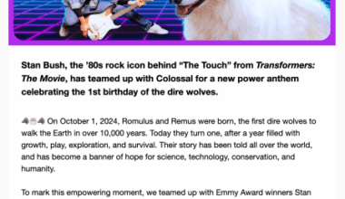 A new song from a “rock god” celebrates the first birthday of Colossal Bioscience’s genetically tweaked grey wolves (aka “dire wolves”)