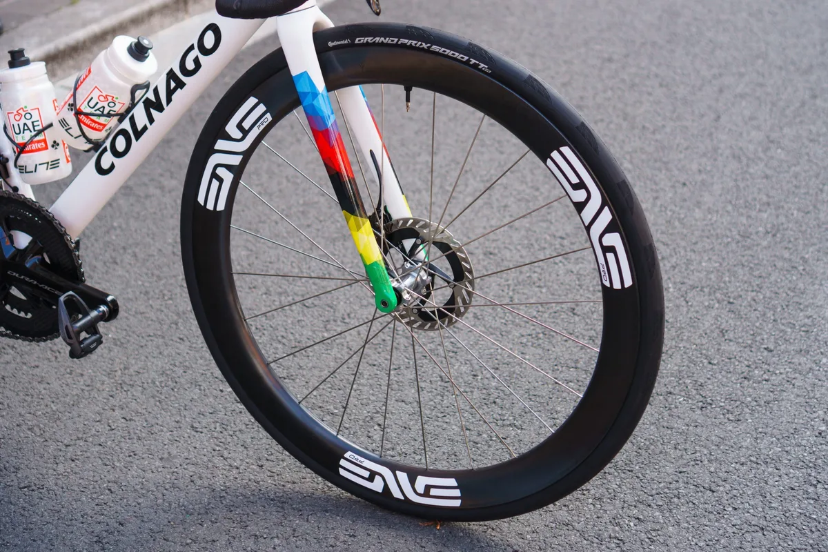 Tadej Pogačar's Colnago V5Rs at the 2025 Tour de France