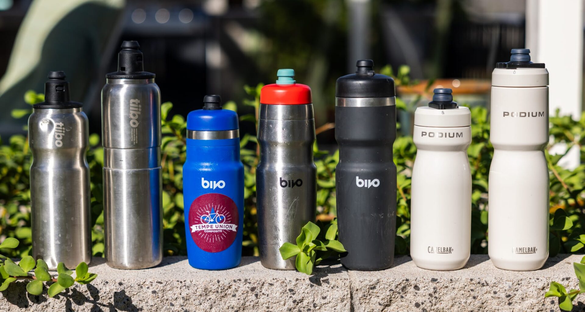 Bivo, Tiibo, and CamelBak steel cycling bottles tested