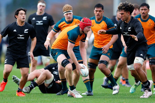 Lachlan Hooper of Australia in action in Wellington.