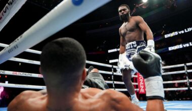 Jaron 'Boots' Ennis makes thunderous statement in 154-pound debut with first-round TKO of Uisma Lima