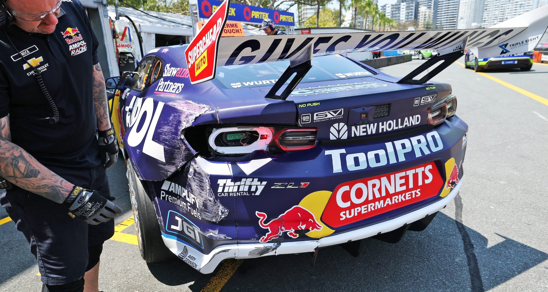 Spin, kerb strike compounds Brown's Finals headaches - Supercars