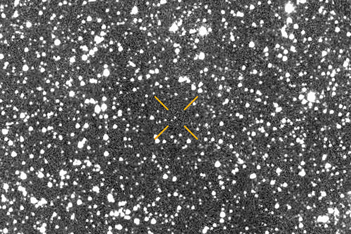 A single frame showing the location of comet 3I/ATLAS when it was discovered on 1 July 2025. Credit: ATLAS/University of Hawaii/NASA