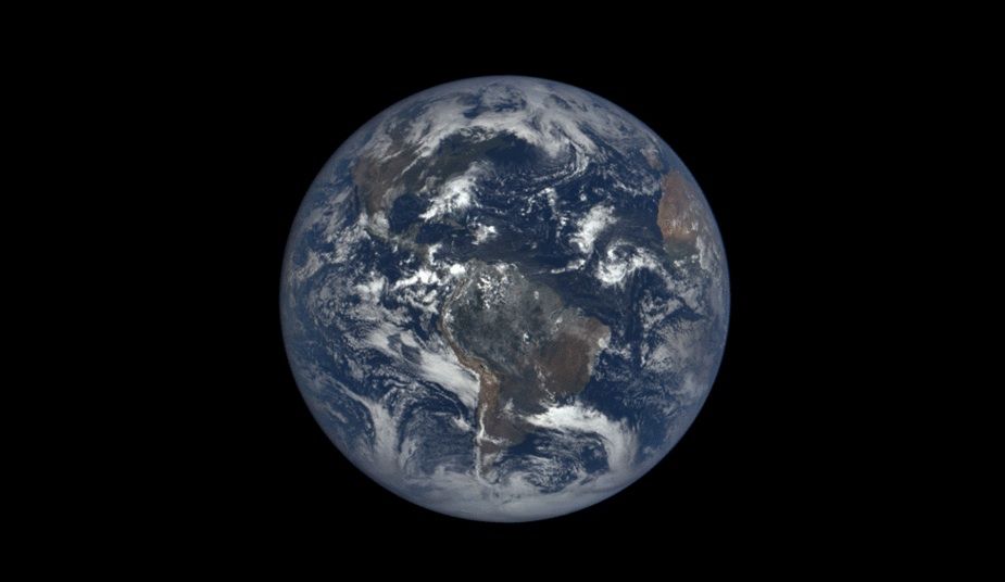 A close up of Earth in space.