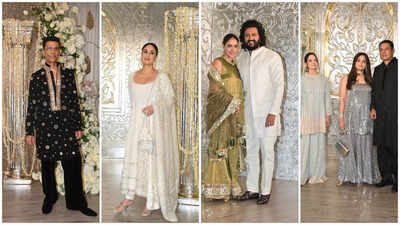 Manish Malhotra’s Diwali bash: Kareena Kapoor Khan, Hema Malini, Karan Johar, Urmila Matondkar and others turn up in their festive best
