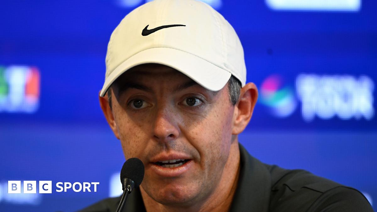 Rory McIlroy speaking at his news conference before the India Championship