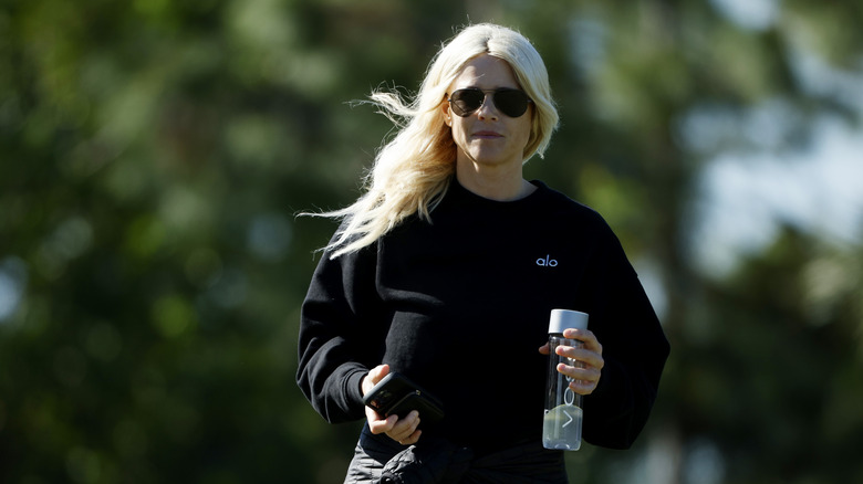 Elin Nordegren wearing black in 2024