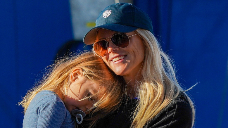Elin Nordegren with her daughter Zeta in 2024