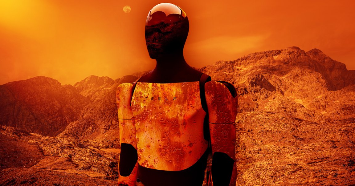 Elon Musk boasted that his "Optimus" humanoid robots will reach Mars and explore its surface by the end of next year.