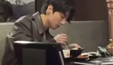 Boy band BTS member Jungkook is seen dining alone at a restaurant in Seoul on Oct. 29 in this photo uploaded to X [SCREEN CAPTURE]
