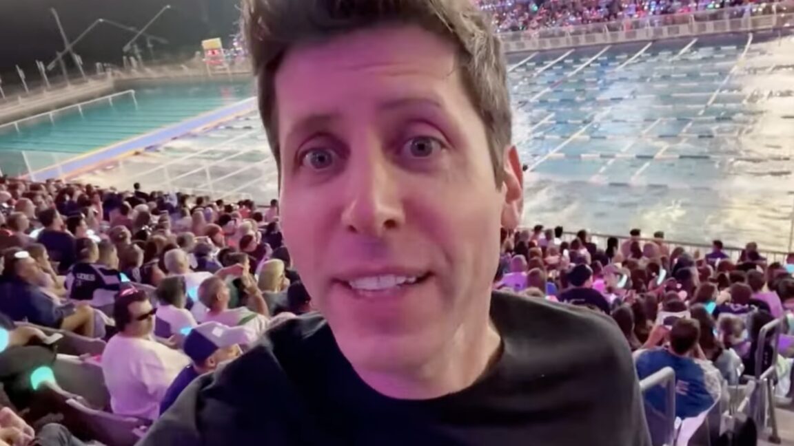 An AI-generated version of OpenAI CEO Sam Altman, seen in a still capture from a video generated by Sora 2.