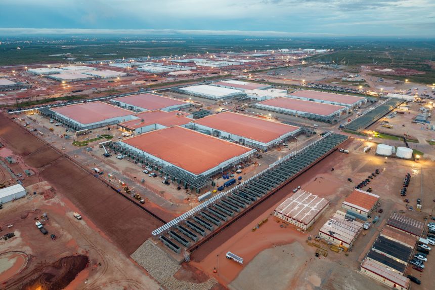 The Stargate AI data center in Abilene, Texas on September 24, 2025. Stargate is a collaboration between OpenAI, Oracle and SoftBank to build data centers and other infrastructure for AI in the US.