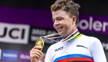 Two decisive attacks 'not the easiest but definitely the most beautiful' way for Florian Vermeersch to win first rainbow jersey at UCI Gravel Worlds