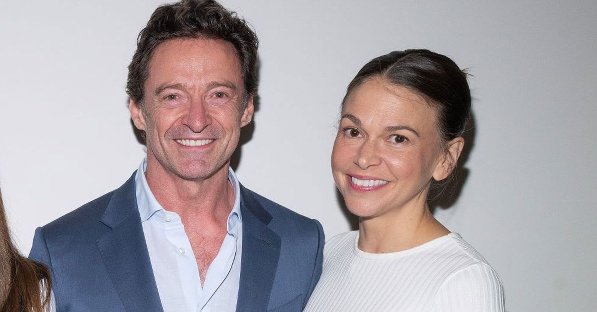 Hugh Jackman and Sutton Foster pose for rare photo together in New York