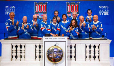 Rangers alumni kick off centennial season at Stock Exchange
