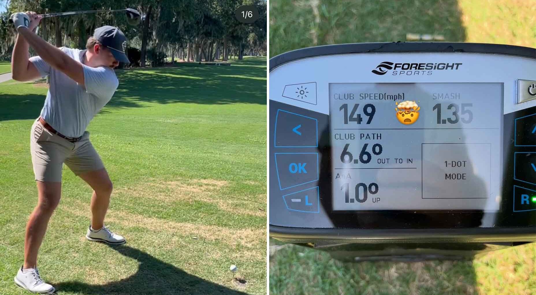 Golfer generates nearly 150 mph of clubhead speed. Here's how