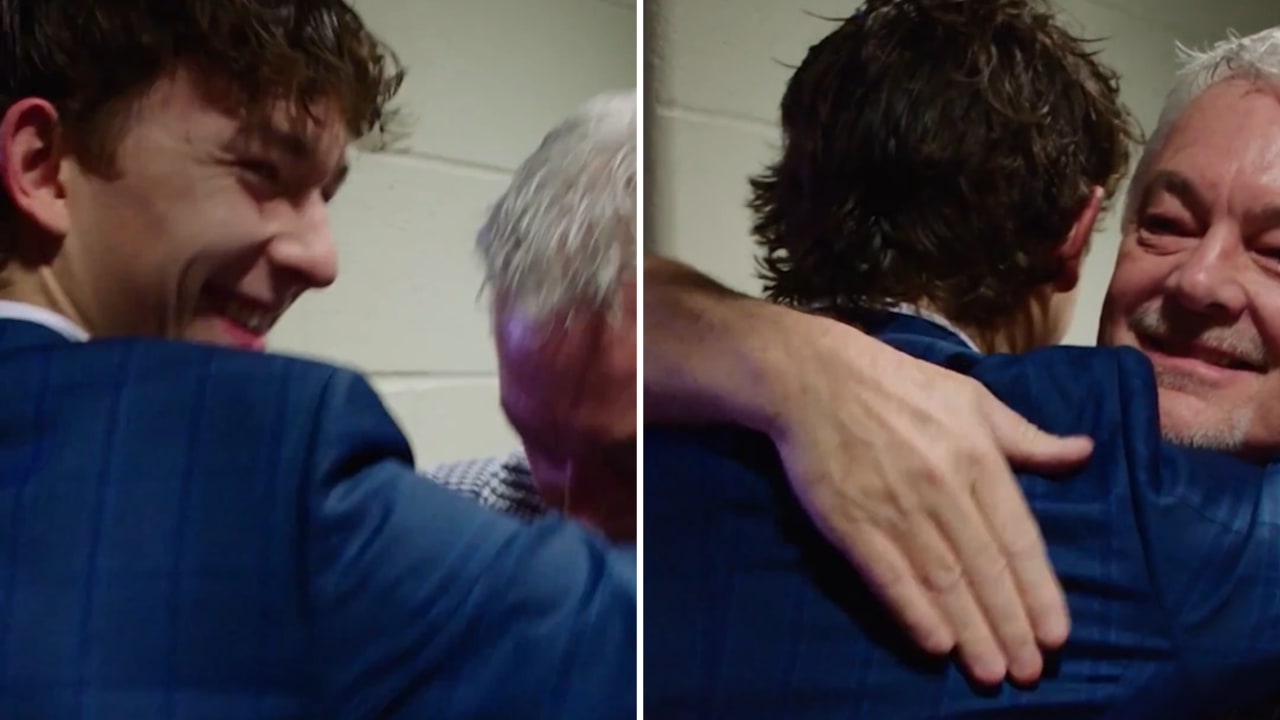 Schaefer roasts his father after scoring 1st NHL goal with Islanders