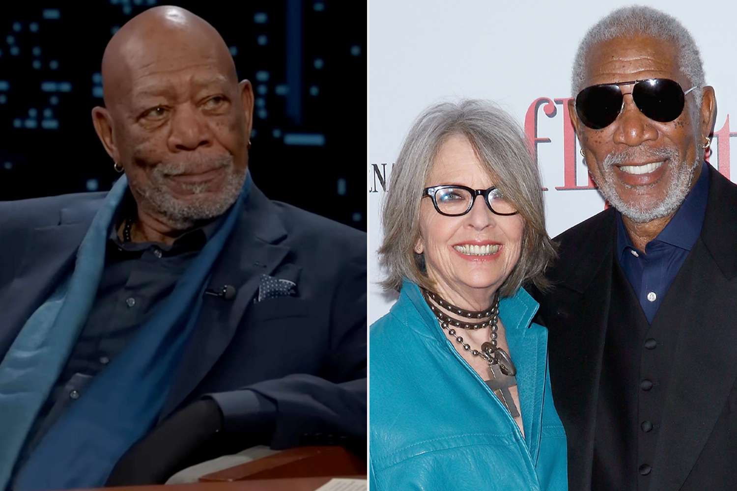 Morgan Freeman Reacts to Diane Keaton Calling Him Her 'Favorite Onscreen Kiss’