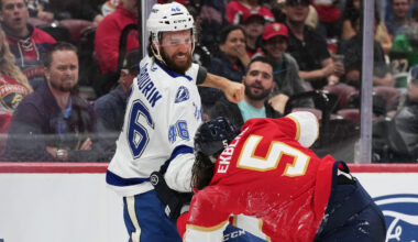 Panthers, Lightning combine for more than 300 PIMs in heated game