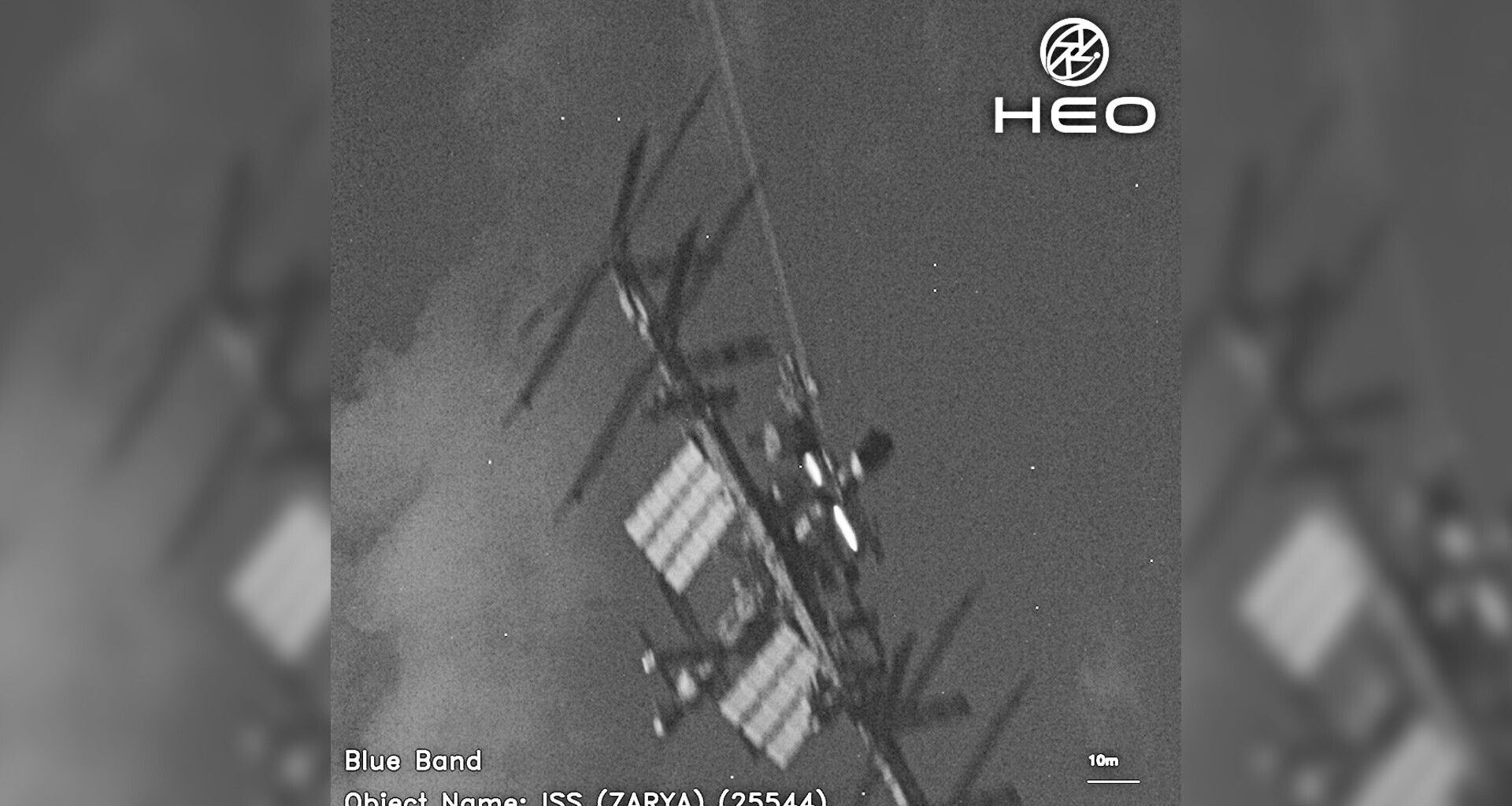 The International Space Station captured from a HEO Robotics satellite on May 13, 2024.