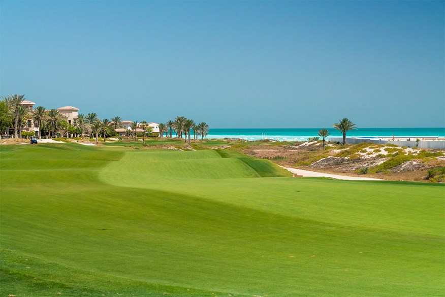 Six holes of Saadiyat Beach Golf Club line the Arabian Gulf for outstanding views across the sea